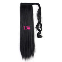 Long Straight Clip-In Wrap Ponytail Extension – Heat Resistant Synthetic Hair