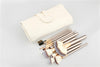 24-Piece White Makeup Brush Set – Portable Beauty Kit
